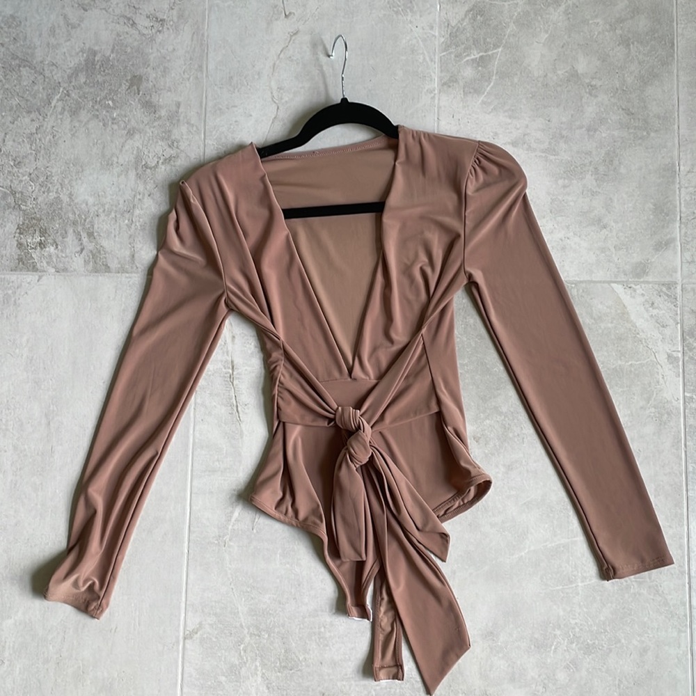 Plunge camel bodysuit